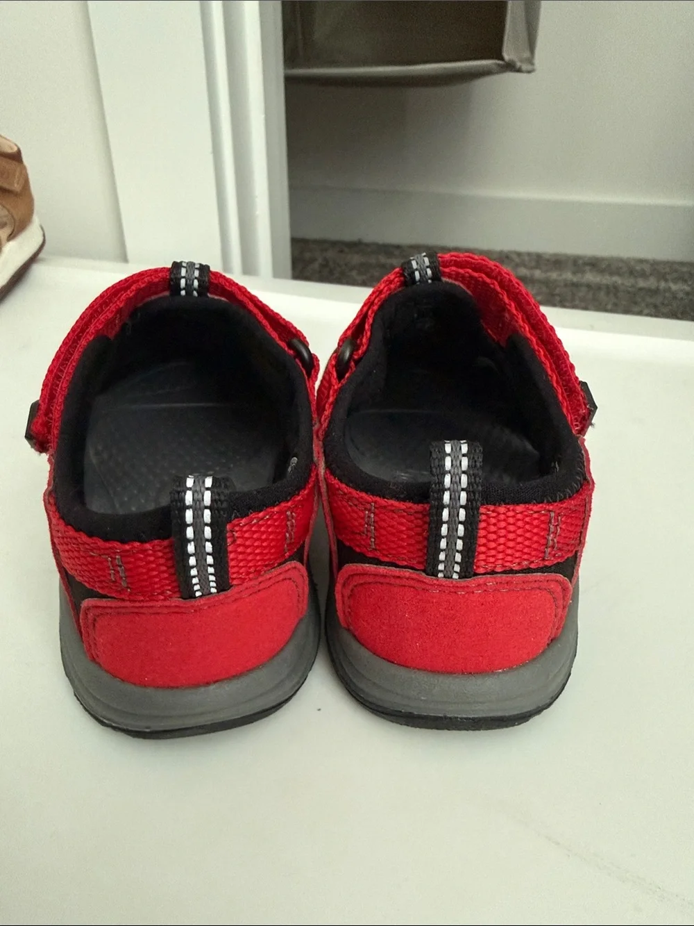 Keen Kids Red and Black Closed-Toe Sport Sandals